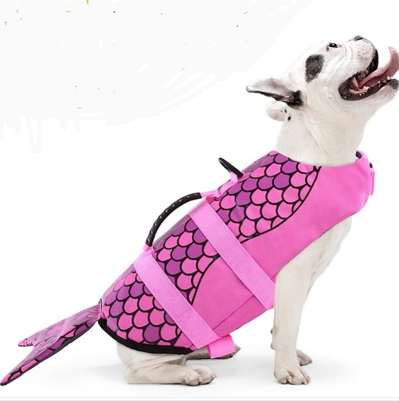 None Other - Mermaid Shaped Dog Life Vest Size Medium
